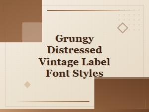 Grungy Vintage Label Font Styles for Distressed Designs